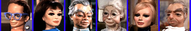 The rest of the International Rescue team: Brains, Tin-Tin, Kyrano, Grandma, Lady Penelope and Parker